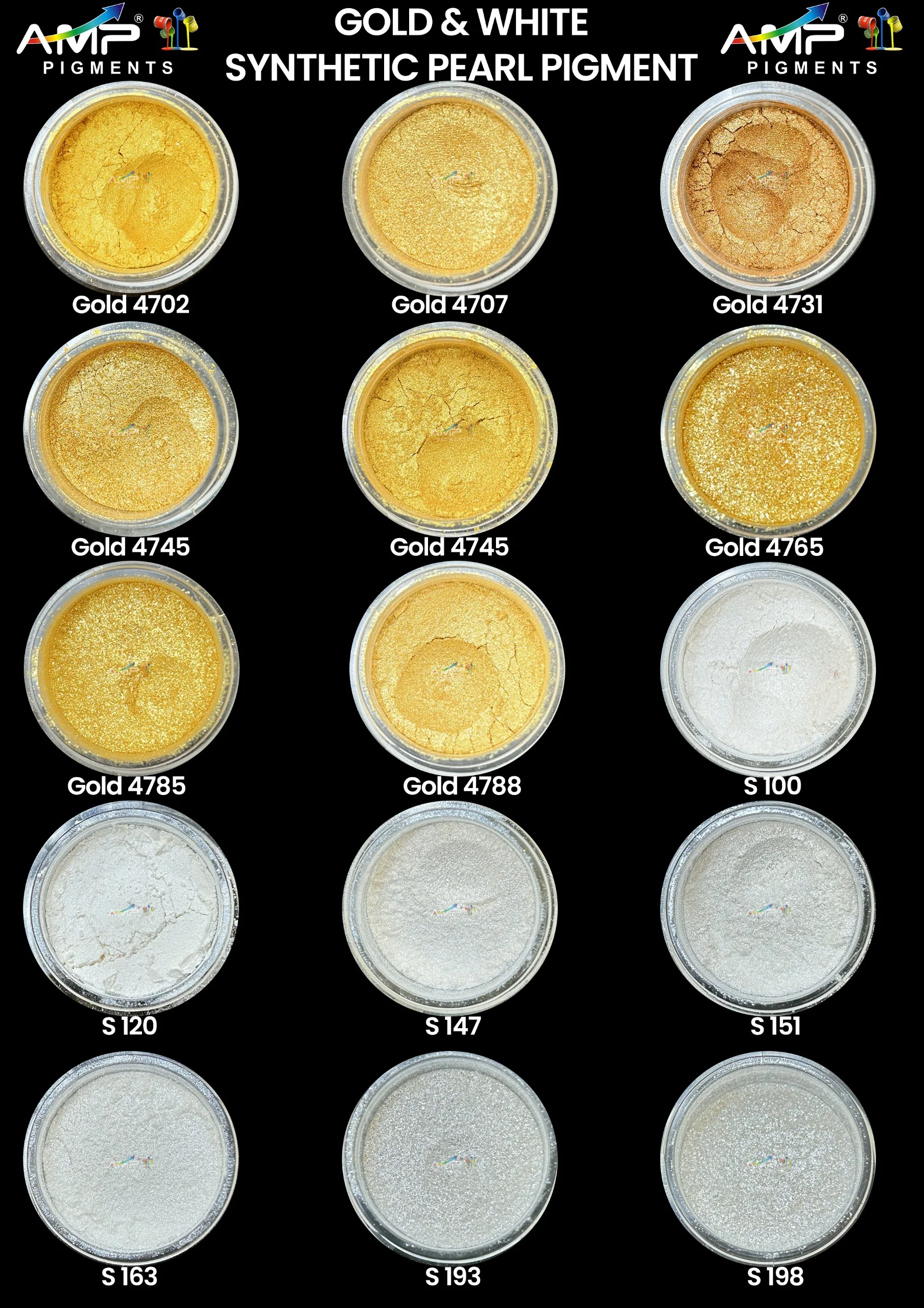 Gold & White Synthetic Pearl Pigment